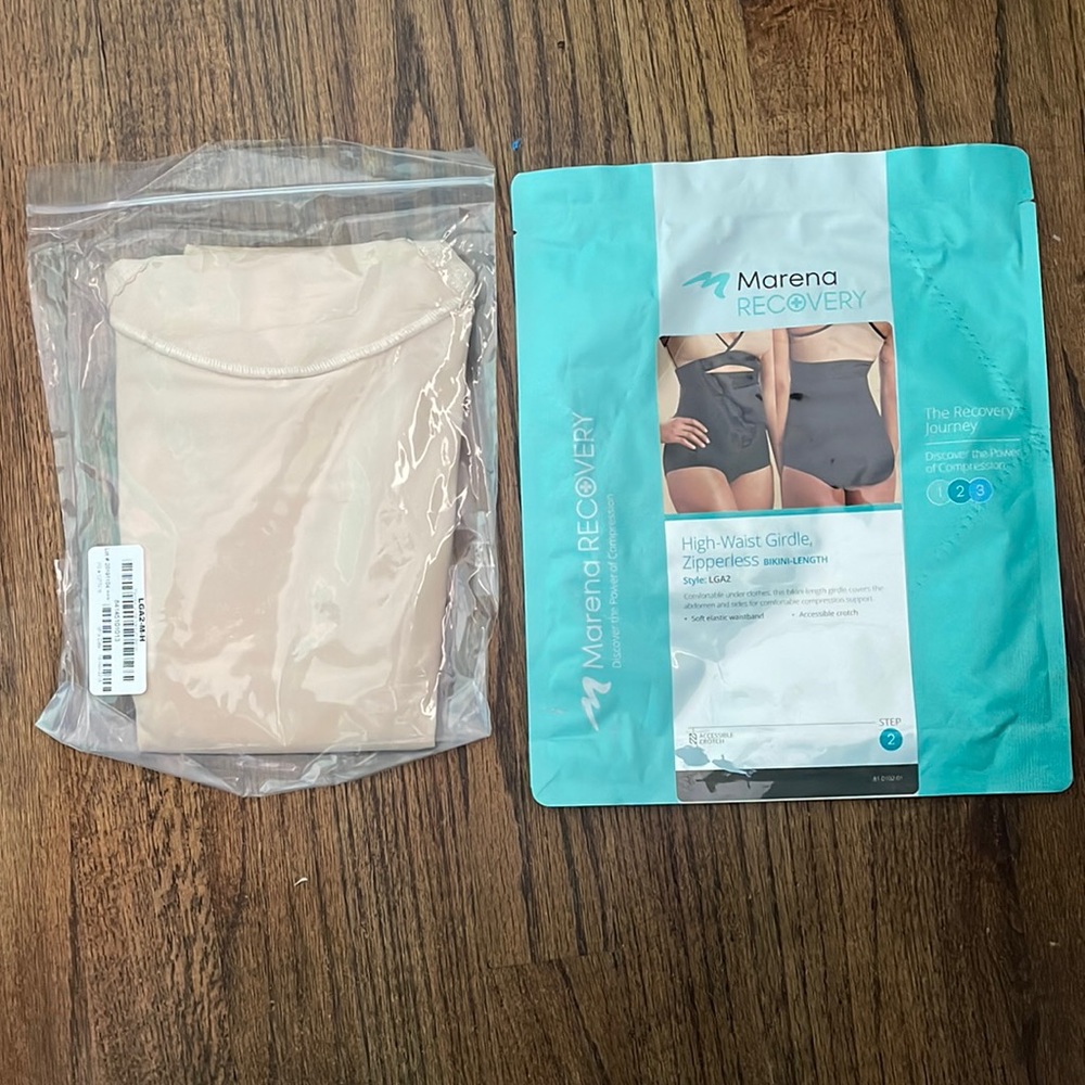 Marena Recovery High-Waist Girdle, Zipperless Style LGA2 Beige size M